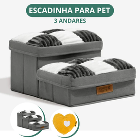 [COMPRE 1 LEVE 2] Escada Para Pet Artesanal com Espaço Interno + 2 Brindes Incríveis.